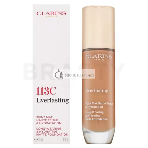 Clarins Everlasting Long-Wearing & Hydrating Matte Foundation dlhotrvajúci make-up pre matný efekt 113C 30 ml