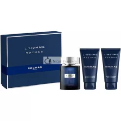   Rochas L'homme Rochas - Eau de Toilette, 100 ml + 100 ml Sprchový gél + 100 ml Balzam po holení Set