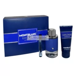   Montblanc Explorer Ultra Blue Set - 100ml Eau De Parfum, 75ml Cestovný Sprej, 100ml Sprchový Gél