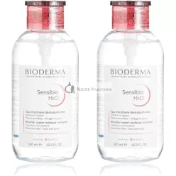   BIODERMA Sensibio H2O Micelárna Voda pre Citlivú Pokožku 500ml - Balenie 2ks