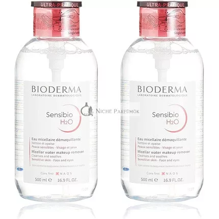 BIODERMA Sensibio H2O Micelárna Voda pre Citlivú Pokožku 500ml - Balenie 2ks