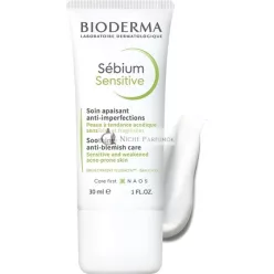   Bioderma Sébium Sensitive Upokojujúci Hydratačný Krém na Aknóznu Plet 30ml