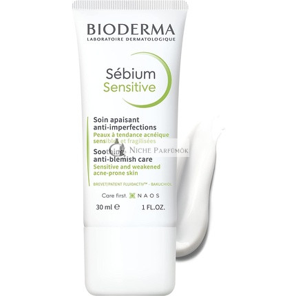 Bioderma Sébium Sensitive Upokojujúci Hydratačný Krém na Aknóznu Plet 30ml