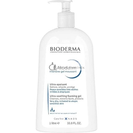 Bioderma Atoderm Intensive Penivý Gél na Čistenie Tváre, 1000ml