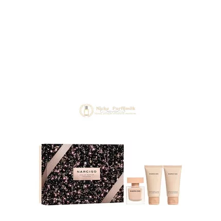 Narciso Rodriguez Narciso Poudree Darčeková Sada - 50ml Eau De Parfum, 50ml Telový Mlieko, 50ml Sprchový Gél
