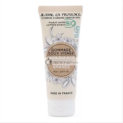 Jeanne En Provence Jemný Mandľový Peeling na Tvár Bio, 75ml, Francúzsko