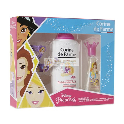 Corine de Farme Disney Princess Darčeková sada Eau de Toilette 30ml a Sprchový gél 300ml s vlásenkami a náramkom