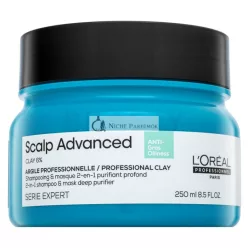   L´Oréal Professionnel Scalp Advanced Anti-Oiliness Professional Clay 2-in-1 Shampoo & Mask Deep Purifier šampón + maska pre mastné vlasy 250 ml