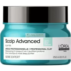   L'Oreal Professionnel Scalp Advanced, Profesionálny Hliníkový Anti-Olejový 2 v 1, 250ml