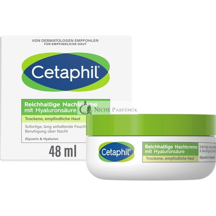 Cetaphil Bohatý Nočný Krém s Kyselinou Hyalurónovou, 48g