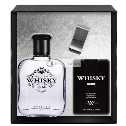 Evaflor Whisky Black Eau De Toilette Spray Set - 100ml a 20ml