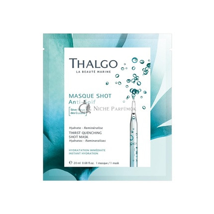 THALGO Morská kozmetika Hydratačná maska na tvár s modrou oceánovou šťavou a kyselinou hyalurónovou, 20ml