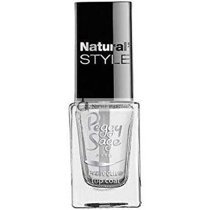 Peggy Sage Ochranný Vrchný Lak Prírodný Štýl Mini Lak na Nechty, 5ml