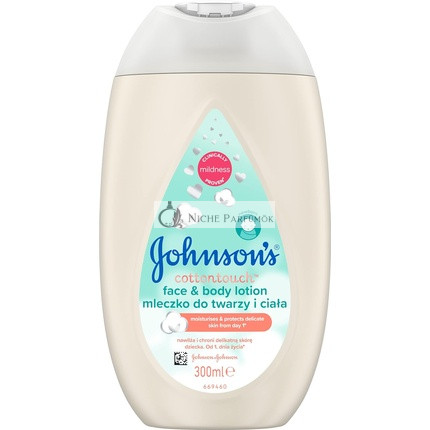 Johnson's Cotton Touch Mlieko na tvár a telo, 300ml