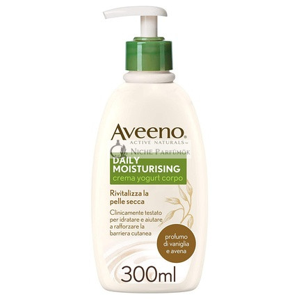 Aveeno Denné Hydratačné Telové Mlieko s Jogurtom, Vanilkou a Ovseným Vôňou 300ml