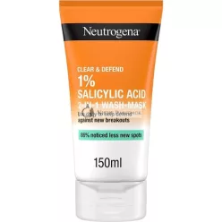   Neutrogena Clear & Defend 1% Kyselina Salicylová 2-v-1 Umývací Maska 150ml