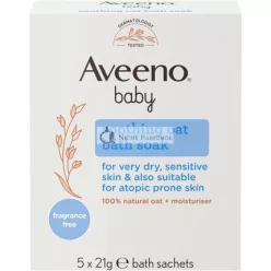   Aveeno Baby Uklidňujúce Ovesné Kúpeľové Vrecúška - Balenie 5 ks