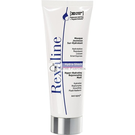 Rexaline Hydra-Shock Hyper-Hydratačný Omladzujúci Maska Hydratačná/Regeneračná Maska s Hyalurónovou Kyselinou, 75ml