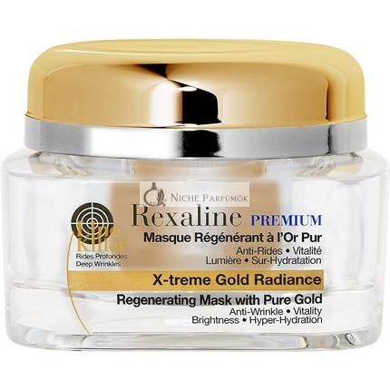 Rexaline X-treme Gold Radiance 24-karátová zlatá maska s hyalurónovou kyselinou, 50ml