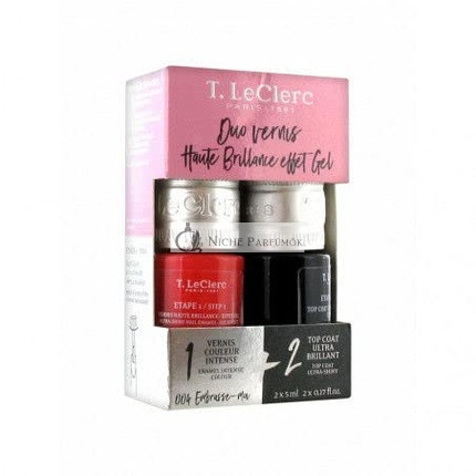 T.Leclerc Duo Vysoko Lesklý Gél Lak na Nechty 004 Embrasse-Moi, 2 x 5ml