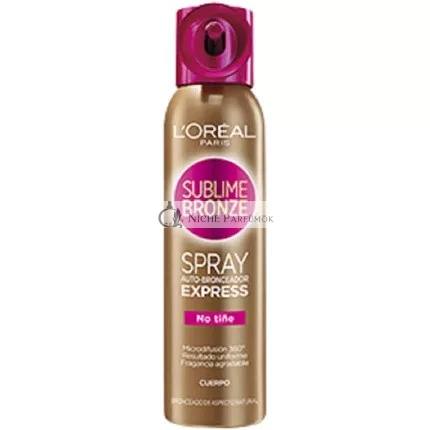 L'Oreal Sublime Bronze Samozafarbovací Bronzový Sprej na Telo - Stredný