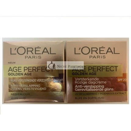 L'Oreal Golden Age Perfect Denný a Nočný Krém 2x50ml - Balenie 2