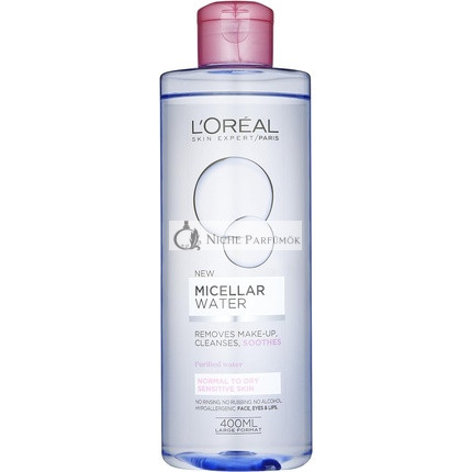 L'Oreal Paris Micelárna Voda Odstraňovač Make-upu pre Normálnu a Suchú Pokožku, 400ml