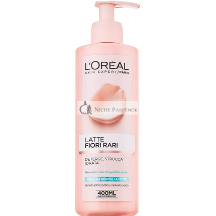 L'Oréal Paris Fleurs Rares Mlieko na Čistenie Normálnej a Kombinovanej Pleti, 400ml