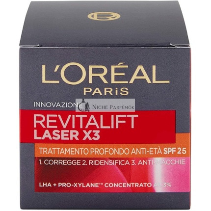 L'Oreal Revitalift Laser X3 Hĺbkovo Anti-Aging Krém na Tvár SPF 25, 50ml