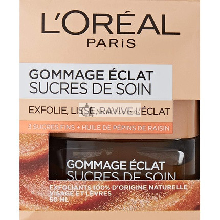 L'Oréal Paris - Čistiaci a Piling na Tvár a Pery - Cukrová Starostlivosť, 50ml