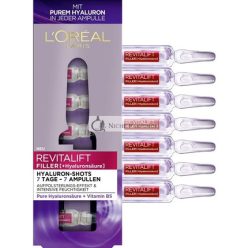   L'Oréal Paris Hyaluronové Ampulky Revitalift Filler Anti-Aging Starostlivosť o Pleť 7-dňová Liečba s Kyselinou Hyalurónovou 7x1.3ml