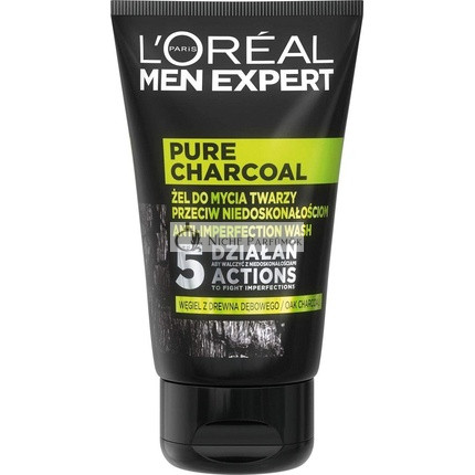 L´Oréal Paris Men Expert Pure Charcoal Anti-Imperfection Wash čistiaci gél pre mužov 100 ml