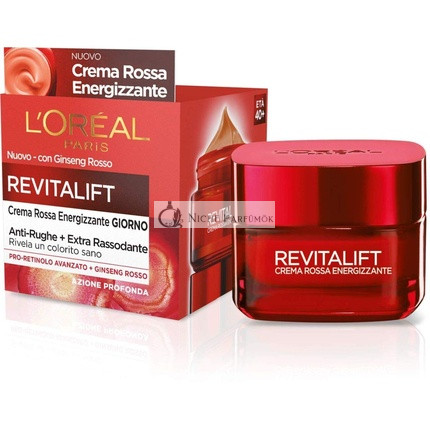 L'Oréal Paris Revitalift Denný Krém Proti Vráskam s Červeným Ženšenom a Proretinolom, 50ml