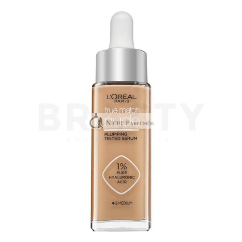 L´Oréal Paris True Match Nude Plumping Tinted Serum sérum pre zjednotenie farebného tónu pleti 4-5 Medium 30 ml