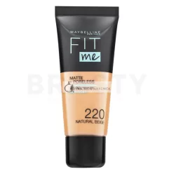   Maybelline Fit Me! Foundation Matte + Poreless tekutý make-up so zmatňujúcim účinkom 220 Natural Beige 30 ml