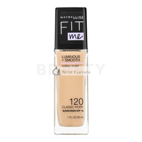 Maybelline Fit Me! Luminous + Smooth Foundation tekutý make-up pre zjednotenú a rozjasnenú pleť 120 Classic Ivory 30 ml