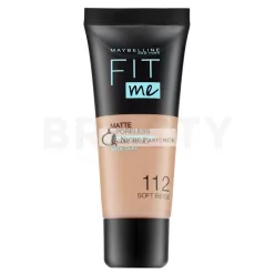   Maybelline Fit Me! Foundation Matte + Poreless tekutý make-up so zmatňujúcim účinkom 112 Soft Beige 30 ml