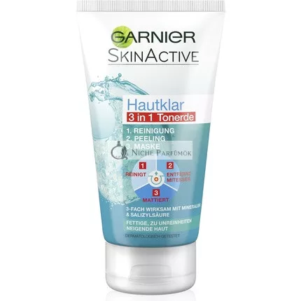 Garnier Clear Skin 3 v 1 Čistiaca, Exfoliačná Maska, 150ml