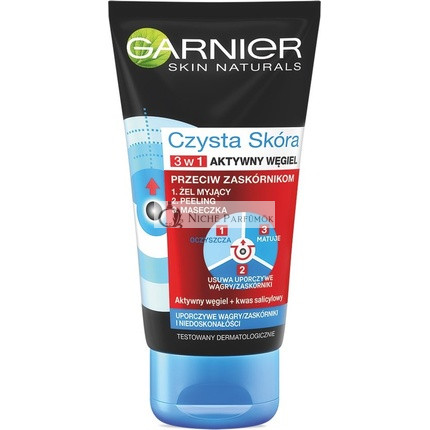 Garnier - Pure Score Intenzív aktív uhlie 3v1 čistiaci gél, 150ml
