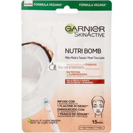 SkinActive Nutri Bomb Výživná osvetľujúca textilná maska