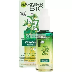   Garnier Organic Multi-Oprava Nočný Olej na Tvár s Výživným Konopným Olejom a Vitamínom E, 30ml