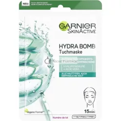  Garnier Hydra Bomb Tkaninová Maska na Tvár s Hyalurónom a Aloe Verou, 28g