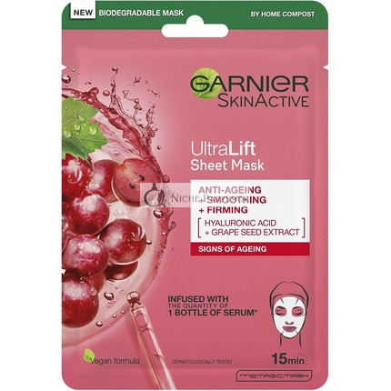 Garnier Ultralift Proti starnutiu Zjasňujúca pleťová maska 28g
