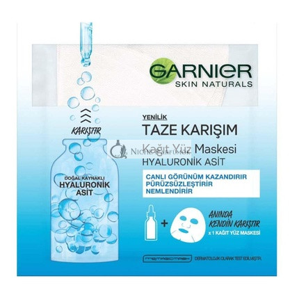 Garnier Skin Naturals Hyalurónová Ampulková Maska na Tvár, 15g