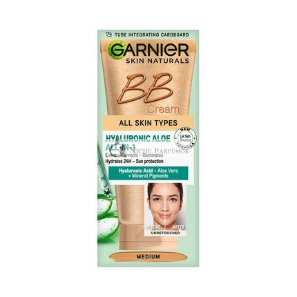 Garnier Classic BB Krém na Tvár Hyalurón a Aloe Vera SPF 10 Stredný