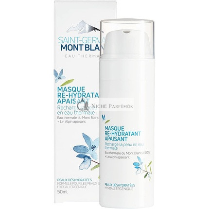 Montblanc Saint-Gervais Mont Blanc Upokojujúca a hydratačná maska na tvár pre citlivú a dehydratovanú pleť, 50ml
