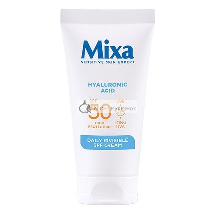 Mixa Hydratačný Krém na Tvár SPF50 Proti Vysušeniu S Hyalurónovou Kyselinou, 50ml