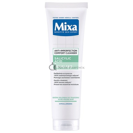 Mixalab Pórová Perfektná Čistiaca Gél na Tvár Proti Imperfekciám so Salicylovou Kyselinou a Squalanom 150ml