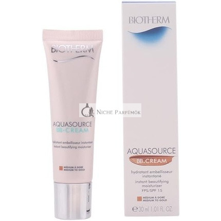 Biotherm Aquasource BB Cream Instant Beautifying Moisturizer SPF15, 30ml, Stredný - Zlatý