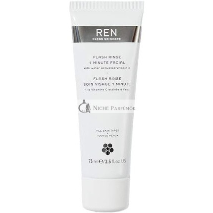 REN Clean Skincare Flash Rinse 1-minútová tvárová maska, 75ml